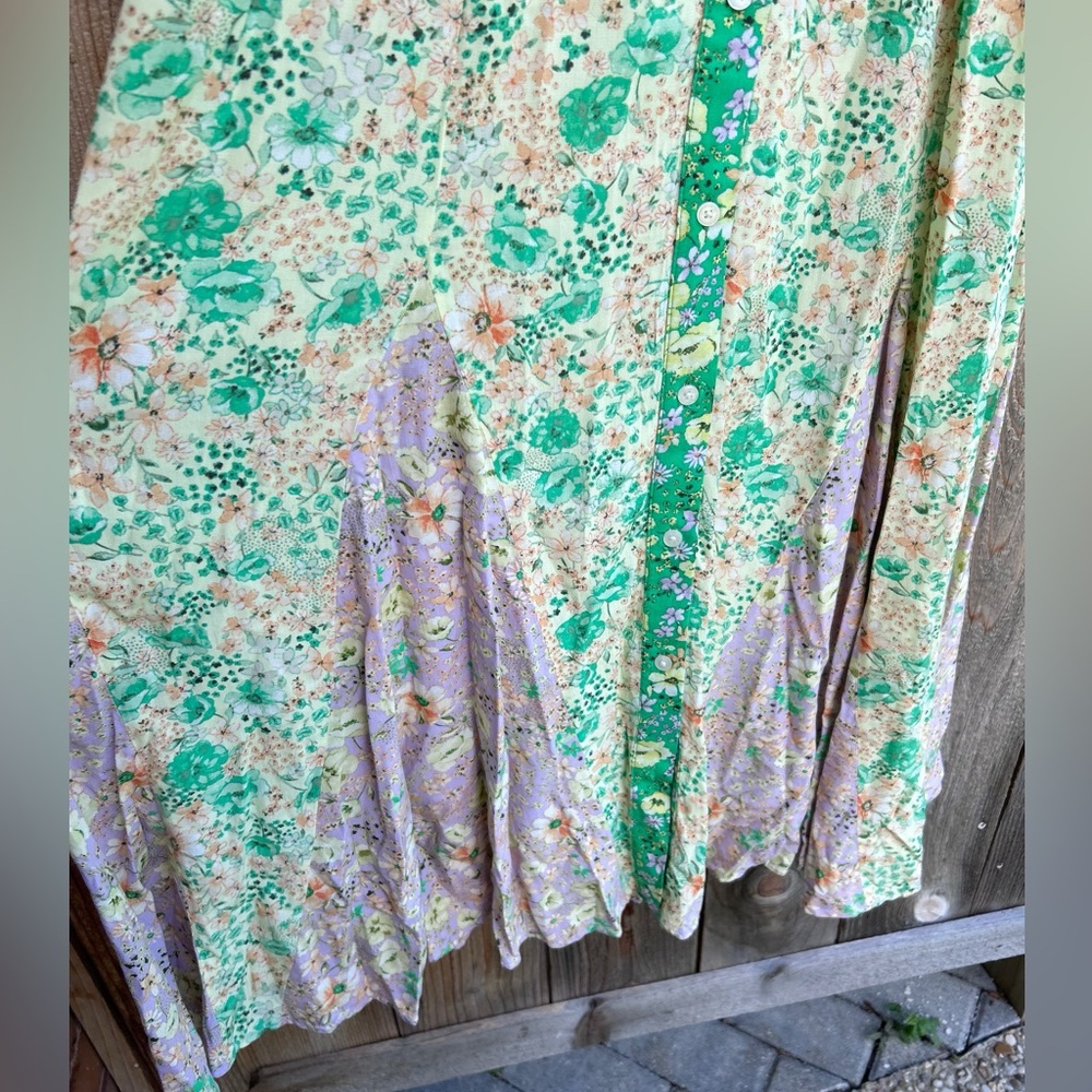 Loft Floral Vintage Godet Pocket Shirtdress Maxi - Picture 5 of 8